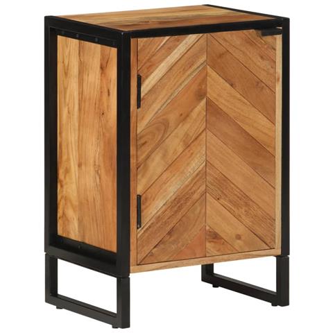 Mobile Da Bagno 40x30x60 Cm In Legno Massello Di Acacia E Ferro - Foto 1