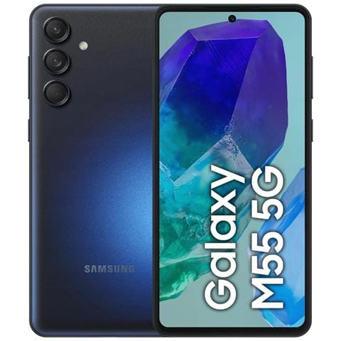 Galaxy M55 5G 128GB 8GB Ram Display 6.7" AMOLED Main Camera 50MP Dual Sim Slot Nano SD Android 14 5000 mAh Black - Foto 1