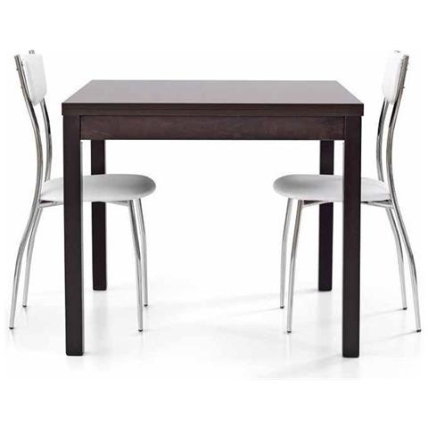 Tavolo Moderno Apertura A Libro Moro Wenge 90x90x76h - Foto 1