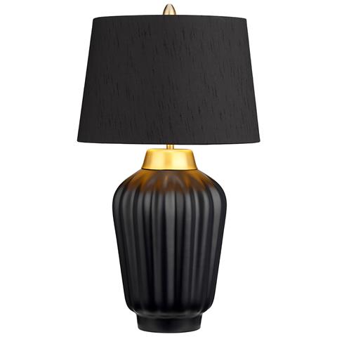 Lampada Da Scrivania Contemporanea Bexley Porcellana Nero Ottone 1 Luce E27 - Foto 2