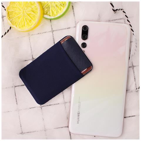 Adesivo Tascabile Porta Carte Per Cellulare In Lycra Elastica Per Il Retro Del Telefono Black - Foto 2