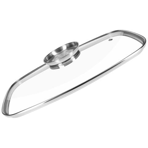 Pentola Da Arrosto Rettangolare 32 Cm Con Coperchio In Vetro, Nero - Foto 5