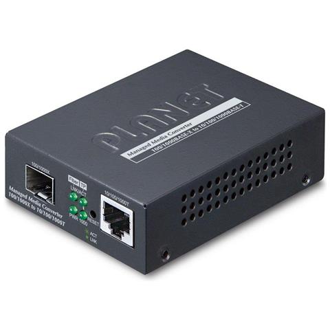 Planet Web/snmp Man Convertitore Multimediale Di Rete Nero (web/snmp Man - 10/100/1000base-t To Minigbic - [sfp] Gigabit - Foto 2