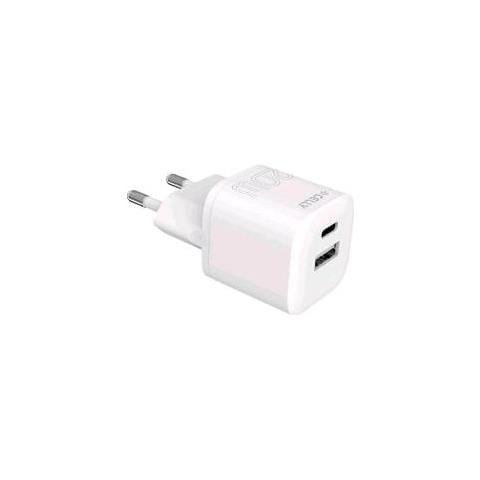 Pro Power Caricabatterie Da Rete 2 Uscite Pd 20 + 18 W - 1 X Usb-a 1 X Usb-c Bianco - Foto 1