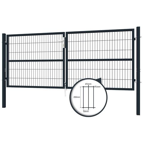 Cancello In Rete Razo Da 3 M H.120 Cm + Cancello Razo Da 1 M H.120 Cm Grigio - Foto 2