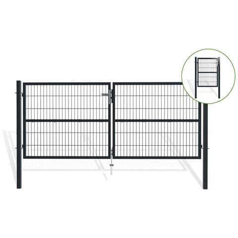 Cancello In Rete Razo Da 3 M H.120 Cm + Cancello Razo Da 1 M H.120 Cm Grigio - Foto 1