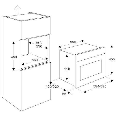Forno Elettrico da Incasso F457PROMWTX Capacità 32 L Microonde + Grill Potenza 2950 W Colore Acciaio Inox - Foto 7