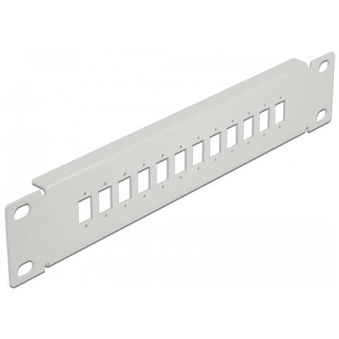 DeLOCK Pannello patch da 10? in fibra ottica a 12 porte per SC Simplex / LC Duplex 1U grigio - Foto 1