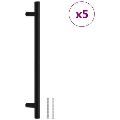 Maniglie Per Mobili 5pz Nere 192mm In Acciaio Inox - Foto 2