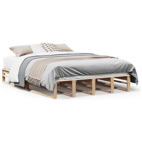 Letto Senza Materasso 120x200 Cm In Legno Massello Di Pino - Foto 2