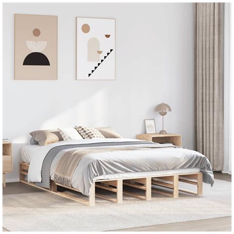 Letto Senza Materasso 120x200 Cm In Legno Massello Di Pino - Foto 1