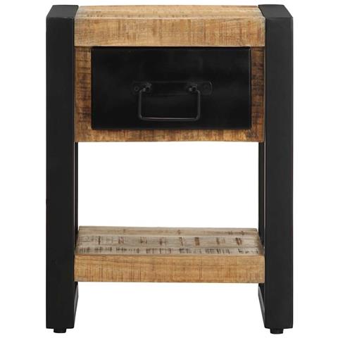 Comodini 2 Pz In Legno Massello Di Mango Grezzo - Foto 2