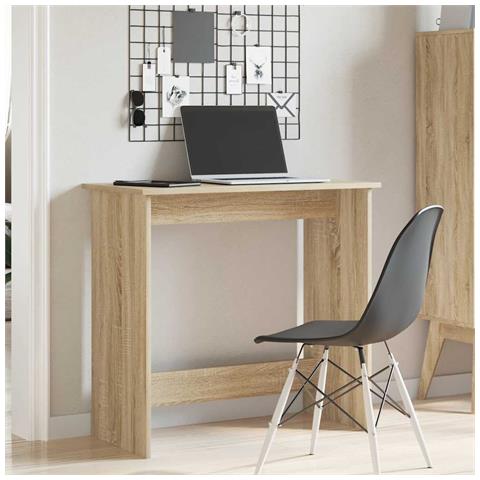 Scrivania Rovere Sonoma 80x40x75 Cm In Legno Multistrato - Foto 3