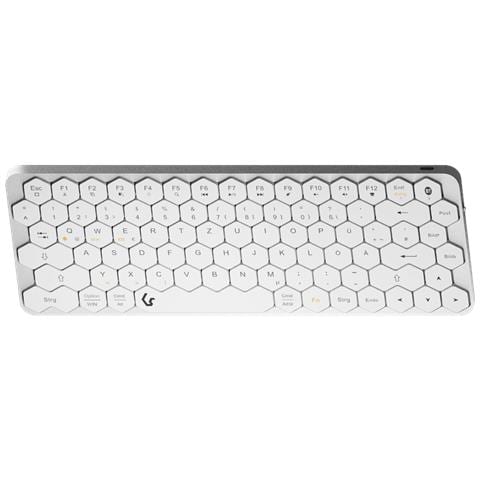 Tastiera Wireless KSK-5020BT-S(DE)  (Layout Tedesco) Colore Alluminio. Bianco - Foto 1