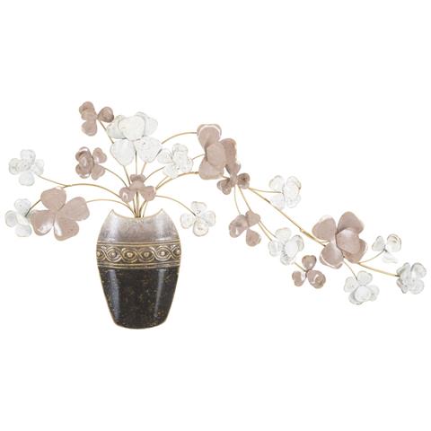 Decorazione In Metallo 3d Fiori 35 - Multicolore - Metallo - 87,5x6x46 Cm - Foto 1