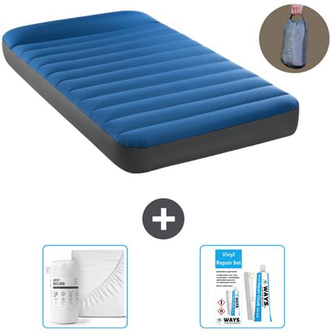 Set Materassino Gonfiabile - 191x99x22 Cm - Blu - Include Accessori Coordinati Cb16 - Foto 1