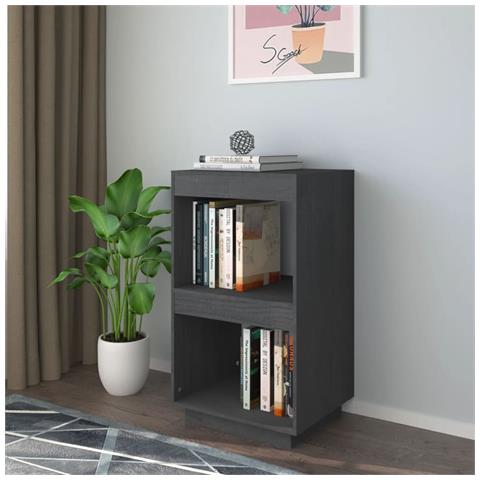Lusso Casadino - Libreria Grigia 40x35x71 Cm In Legno Massello Di Pino - Foto 8