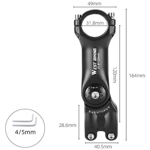 Riser Manubrio Regolabile In Lega Di Alluminio 120mm - Foto 1