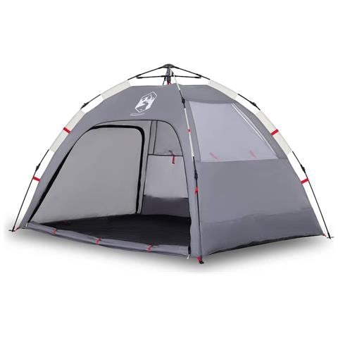 Tenda da Spiaggia 2 Persone Grigio Rilascio Rapido Impermeabile - Foto 1