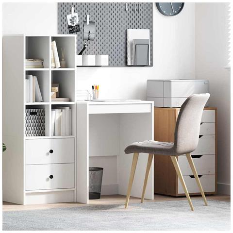 Scrivania Bianca Legno ingegnerizzato 60 x 50 x 76 cm Durevole - Foto 2