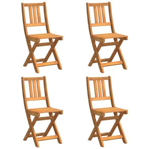 Sedie da Giardino Pieghevoli  4 pcs 36x46x86 cm Legno Massello di Acacia, Sedie da Giardino Pieghevoli  2 pcs 36x46x85 cm Legno Massello di Acacia - Foto 1
