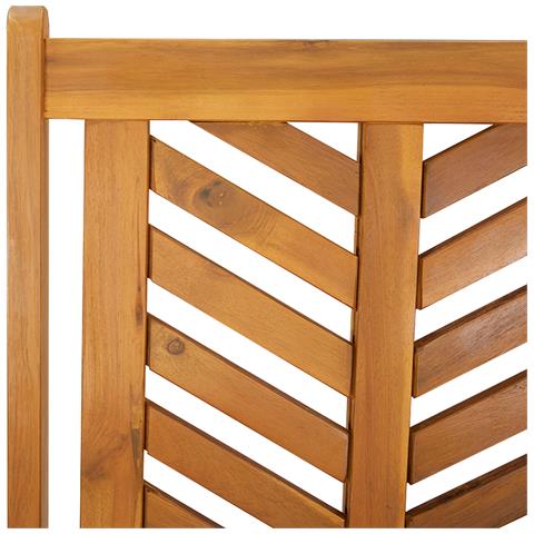 Set da Pranzo Giardino 7 Pezzi in Legno Massello di Acacia - Foto 9