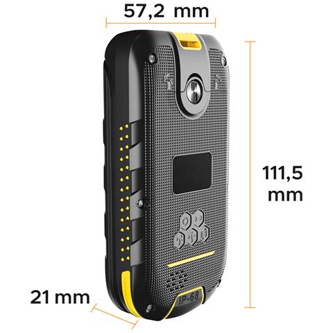 Telefono A Conchiglia Rinforzato Doppio Schermo Sos, Nero - Foto 2