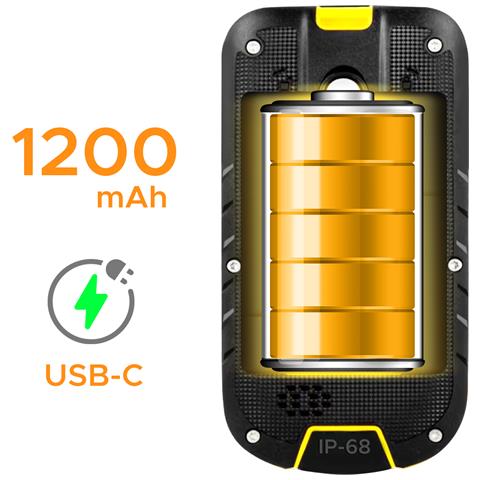 Telefono A Conchiglia Rinforzato Doppio Schermo Sos, Nero - Foto 5