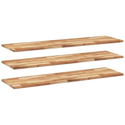 Lusso Casadino -  Mensole Da Parete 3 Pz 160x40x2 Cm Legno Acacia Rifinito A Olio - Foto 1