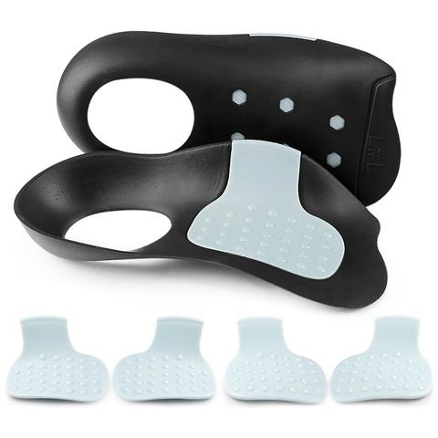Plantari Ortopedici Regolabili Per Piede Piatto, Supporto Arco Plantare - 1 Paio Black+blue M - Foto 1