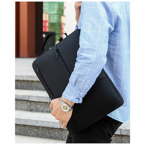 Borsa Per Laptop In Tessuto Oxford Da 14 Pollici - Antishock, Impermeabile E Antigraffio Black - Foto 3
