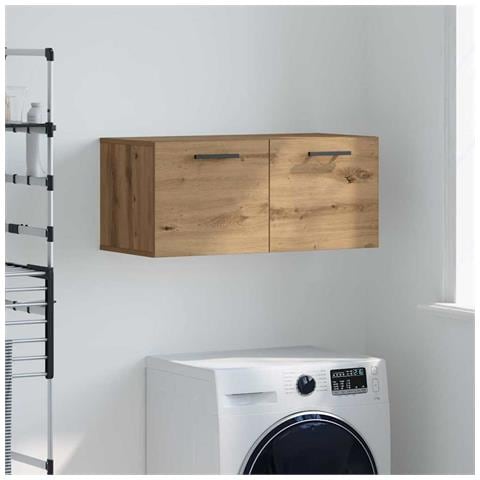 Armadietto a muro rovere artigianale 80 x 36.5 x 35 cm - Foto 2