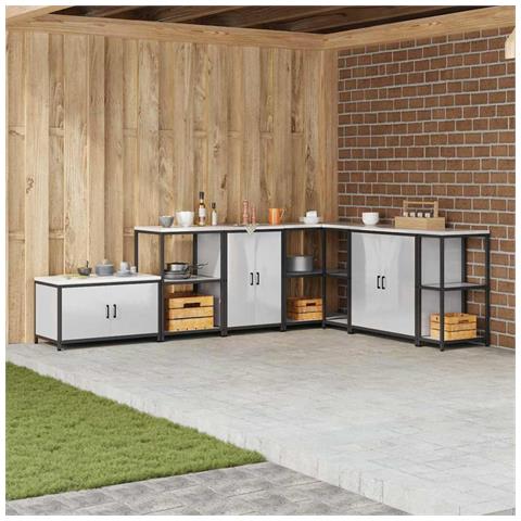 Armadietto per Stoccaggio in Cucina con lo scaffale Argento - Foto 2