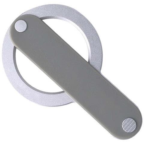 Supporto Magnetico Per Telefono Con Cinturino - Lega Di Alluminio E Tpu - Compatibile Con Ricarica Wireless Silver - Foto 1