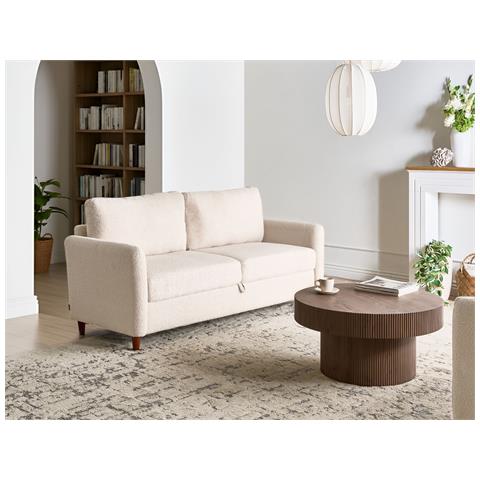 Divano 3 Posti Mare Bouclé Beige - Foto 1