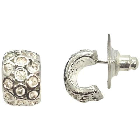 Mini Orecchino A Cerchio Dots In Argento 10µ - Foto 1