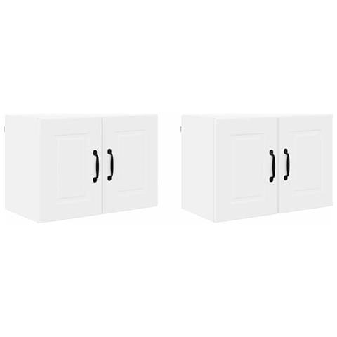 Pensile cucina 2 pcs Bianco 60 x 31 x 40 cm Legno multistrato - Foto 1