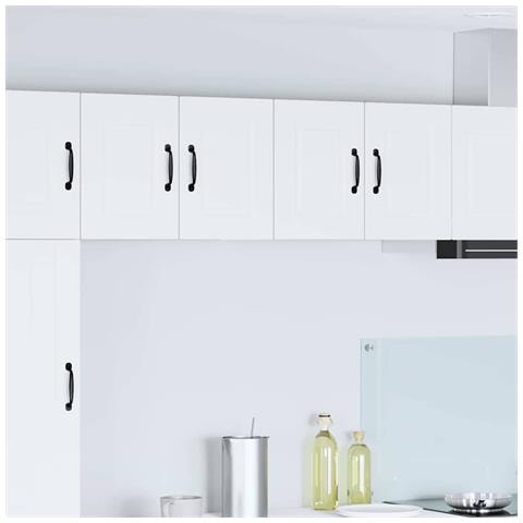 Pensile cucina 2 pcs Bianco 60 x 31 x 40 cm Legno multistrato - Foto 2