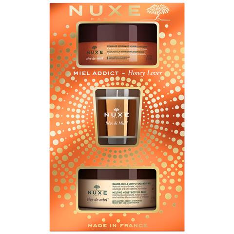 Xmas 2022 Set : Reve De Miel Deliciously, Vegan, Calming, Body Scrub, 175 Ml + Reve De Miel, Honey, Body Balm, All Over The Body, 200 Ml + Reve De Miel, Scented Candle, 70 G - Foto 1
