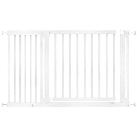 Safetots Cancelletto Elegance In Legno, Bianco, 135cm - 143cm, Cancelletto Di Sicurezza A Pressione, Passaggio Extra Largo Di 73cm - Foto 1