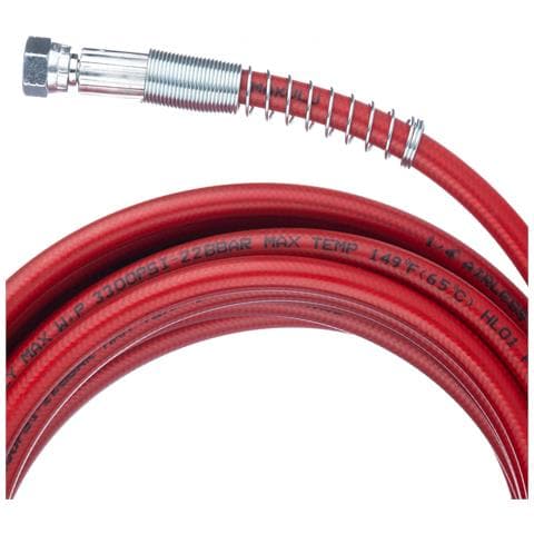 Tubo Alta Pressione Per Verniciatura 30m Rosso - Acciaio Durevole, Flessibile | Pressione Max 228 Bar, Filettatura 1/4"" | Vernici Multipli - Foto 2