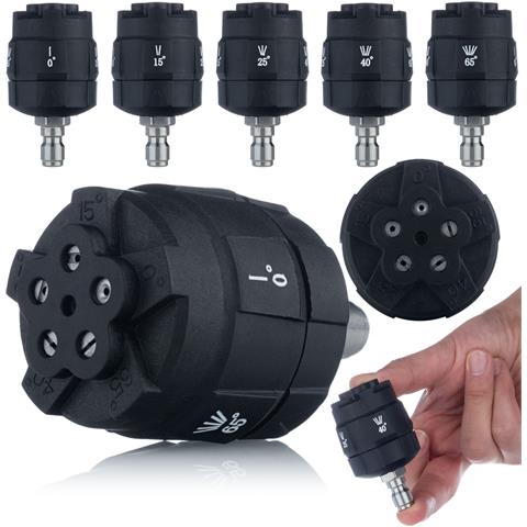 Ugello 6 In 1 Per Idropulitrice - Compatibile Con Kärcher, Lavor, | Testine 0-65 Gradi, Filtro In Ottone | Alta Precisione E Durata - Foto 1