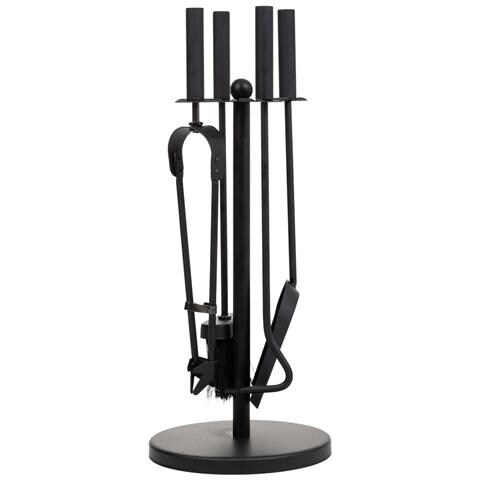 Set Di 5 Utensili Per Caminetto In Metallo Nero - Foto 2