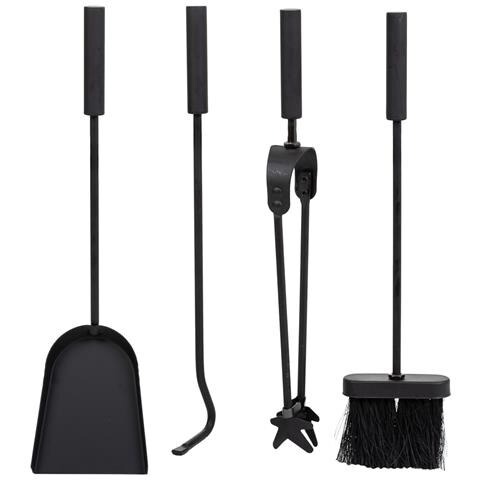 Set Di 5 Utensili Per Caminetto In Metallo Nero - Foto 6