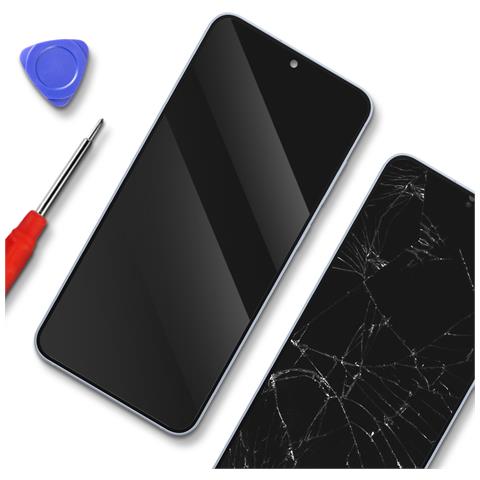 Schermo Amoled Completo Per Galaxy S25 Plus Service Pack Con Telaio, Blu Chiaro - Foto 4