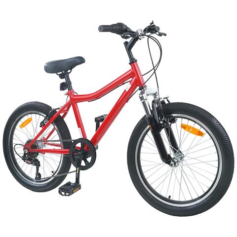 Bicicletta per Bambini 24 Pollici 6-Speed per 8-12 anni Rosso - Foto 2