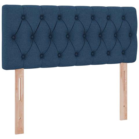 Letto con contenitore e materasso con testiera Blu 120 x 190 cm - Foto 9