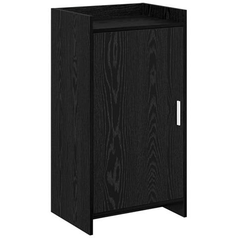 Mobile per scarpe con archiviazione Rovere Nero 48 x 36 x 92 cm - Foto 1