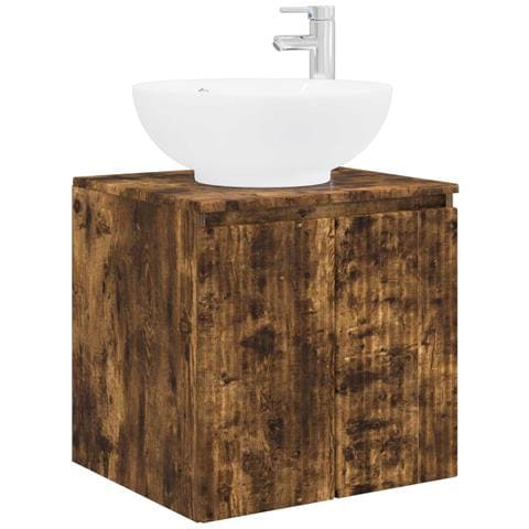 Mobile Lavabo da Parete Rovere Fumo 49,5 x 44,5 x 65 cm - Foto 1