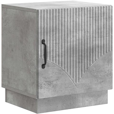 Comodino Grigio Concretè 43 x 34,5 x 47 cm Legno ingegnerizzato - Foto 1